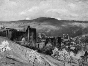 Burg Und Stadt Munstereifel Im Fruhling by Ernst Inden