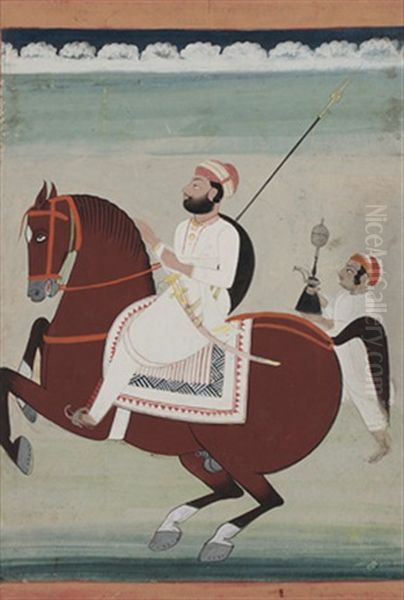 A Nobleman On Horseback - view 1