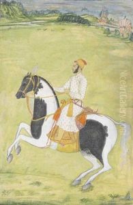 An Equestrian Portrait Of A Mughal Noble