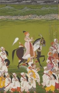 Prince Of Mewar With Followers Prince Of Mewar With Followers