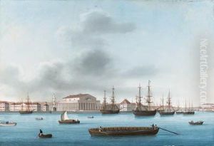 View Of The Bourse Across The Neva
