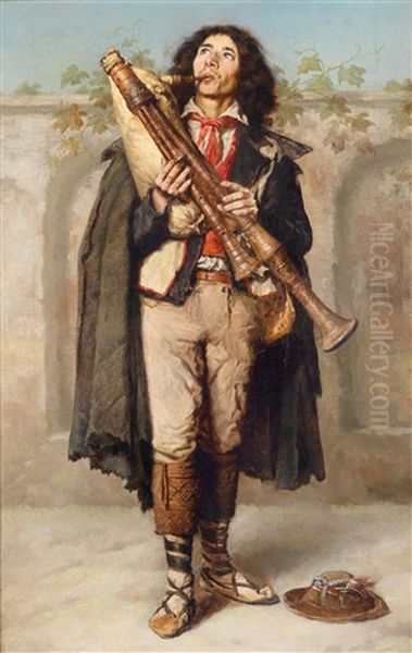 Ein Junger Zampogniero (dudelsackspieler) - view 1