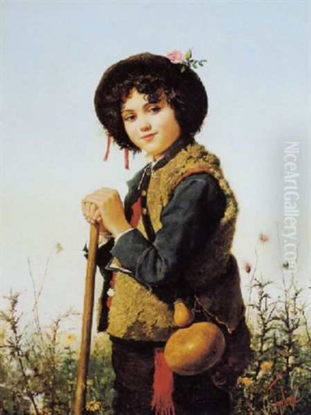 Young Boy With Hat - view 1