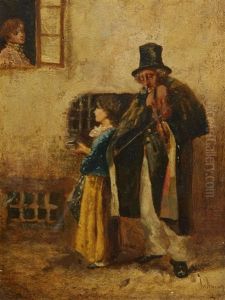 A Street Musician by Domenico Induno
