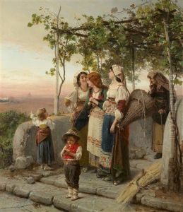 Da Kommt Der Zug by Girolamo Induno