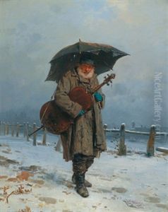 Das Cello, Milano by Girolamo Induno