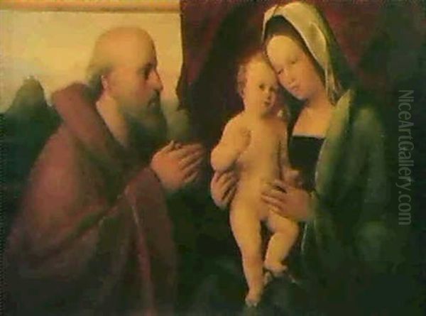 Die Heilige Familie Ei Einer Landschaft - view 1