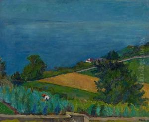 Blick Uber Rebberg Auf Den Genfersee by Paul Basilius Barth