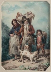 La Famiglia Del Povero by Angelo Inganni