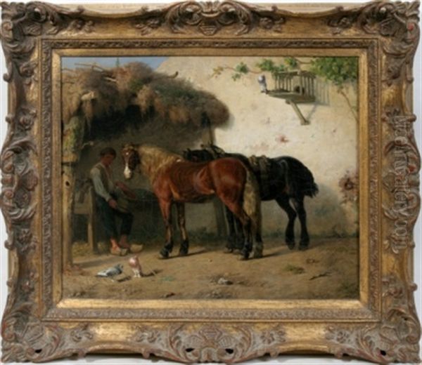 Horses In Stable - view 1