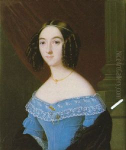 Portrait Of Mary Jane Eldridge by Charles Cromwell Ingham