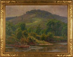 Stream With Landscape Stream With Landscape
