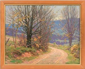 Autumn Road Scene by John J. Inglis