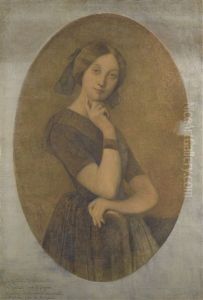 Portrait De La Comtesse D'haussonville by Jean Auguste Dominique Ingres