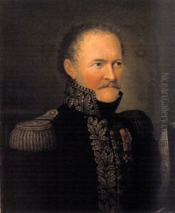 Portrait Of General Frederic Francois Guillaume, Baron De Vaudoncourt by Jean Auguste Dominique Ingres