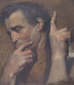 Figure Et Mains De Michel Ange by Jean Auguste Dominique Ingres