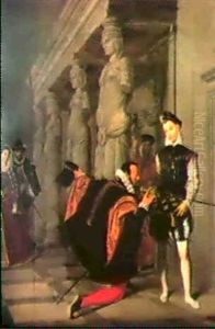 Don Pedro Of Toledo Kissing The Sword Of Henry Iv