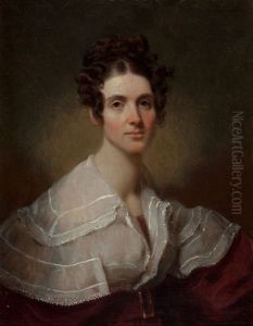 Portrait Of Mrs. Richard Tilden Acuhmuty Nee Mary Allen by Henry Inman