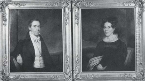 Samuel Brown (1791-1849)  Maria Crosby Brown (1796-1841), Seated Before Panoramic Views - view 1