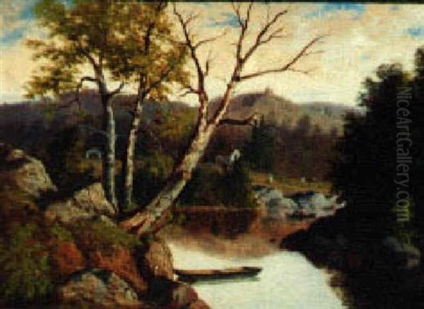 Figures By A Lake - view 1