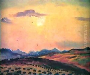 Near Arenig, North Wales (painted In 1912) by James Dickson Innes