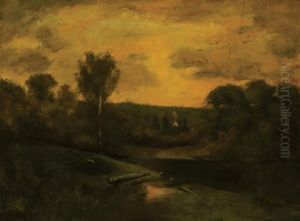 Etretat, Normandy, France by George Inness Jnr.