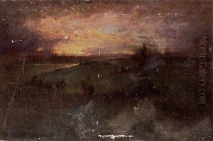 A Coastal Landscape At Dusk by George Inness Jnr.