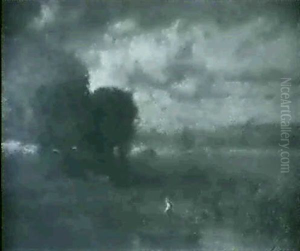 Angler In A Pastoral Landscape - view 1