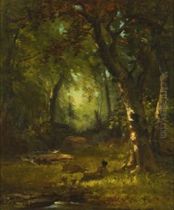 Landscape With Huntsman by George Inness