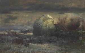 A Snowy Haystack by George Inness