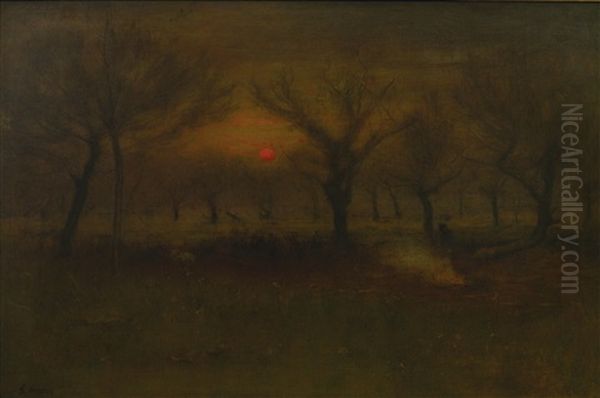 Sunrise In The Apple Orchard - view 1