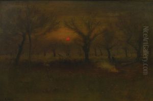 Sunrise In The Apple Orchard by George Inness