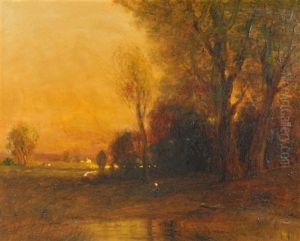 Figure In The After Glow Of Evening by George Inness