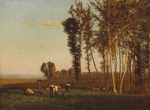 Landscape With Cattle Grazing by George Inness