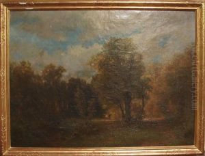 Woodland Interior With Rider On Horseback