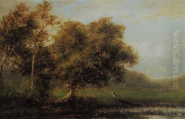 A Man Pulling A Boat To Shore - view 1
