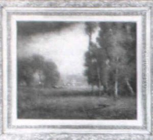 Pastoral Landscape With Cattle And Cottages by George Inness