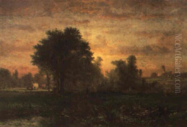 Farm At Sundown - view 1