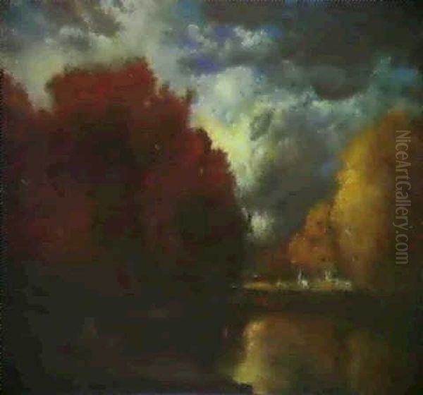 A Pond In Autumn - view 1