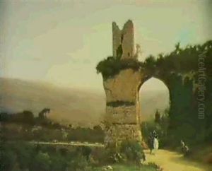 The Commencement Of The Galleria (rome, The Appian Way) by George Inness