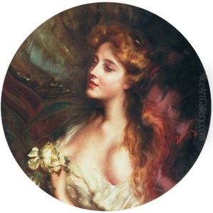 Fiatal Lany Rozsakkal - Young Girl With Roses by Ferenc Innocent