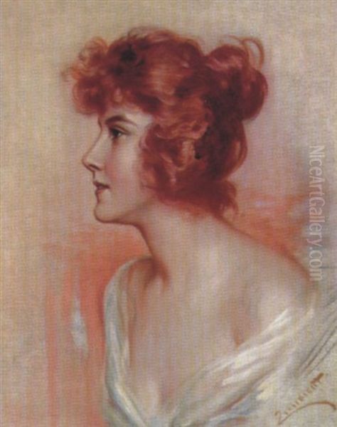 Portrait Einer Jungen Dame Mit Rotem Haar - view 1