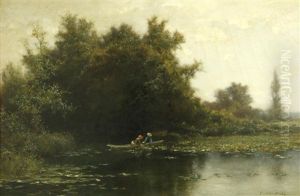 Two Figures In A Rowboat