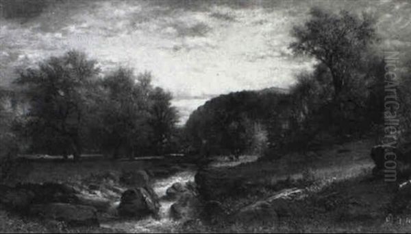 Hunter And Dog In Landscape - view 1
