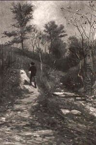 Young Boy Walking Through The Woods by Albert Babb Insley