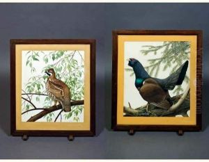 Coq De Bruyere Et Poule by Paul Barthel