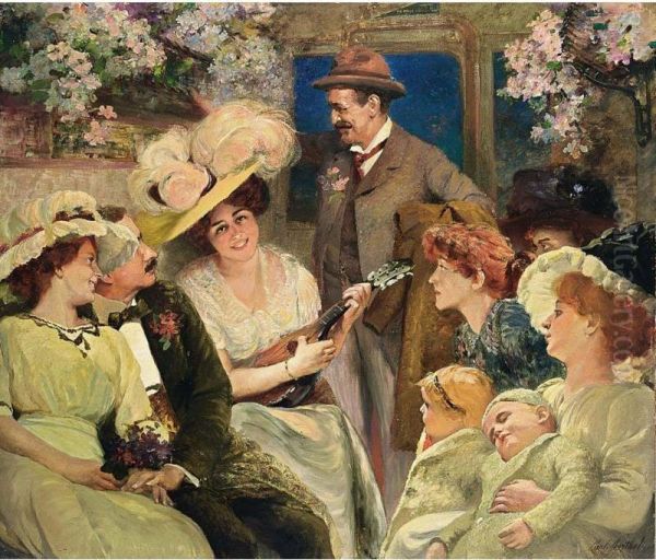 A Merry Company In A Train - view 1