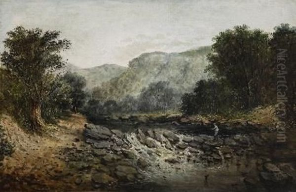 A Fisherman In An Extensive Landscape - view 1