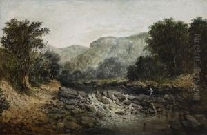 A Fisherman In An Extensive Landscape