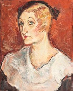 Portrait Of Florentina Ciricleanu, Actress by Petre Iorgulescu Yor